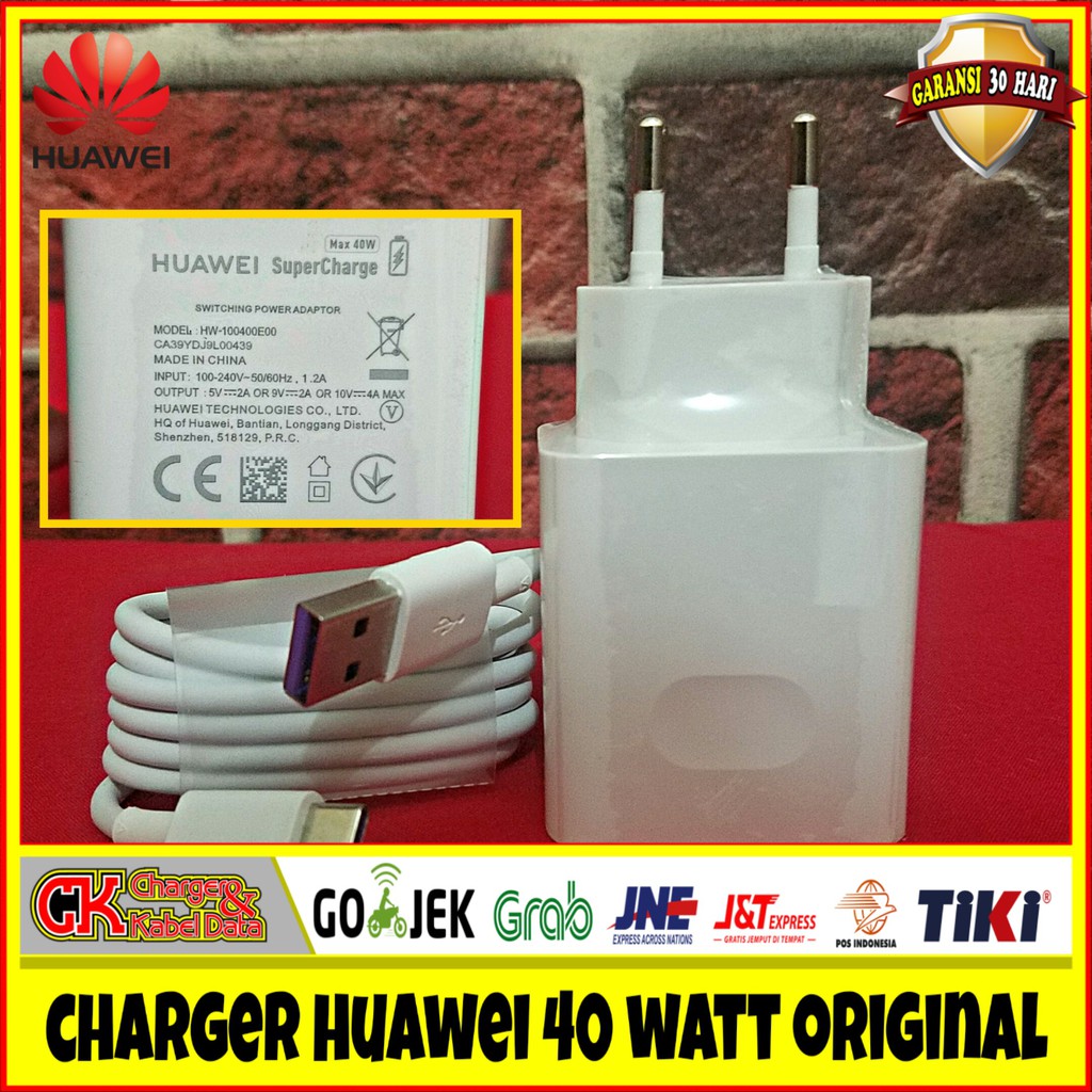 Adaptor Casan HUAWEI Super Charger MAX 40Watt P30 P30 Pro Mate 30 P20 P20 Pro 10V-4A Original 100%