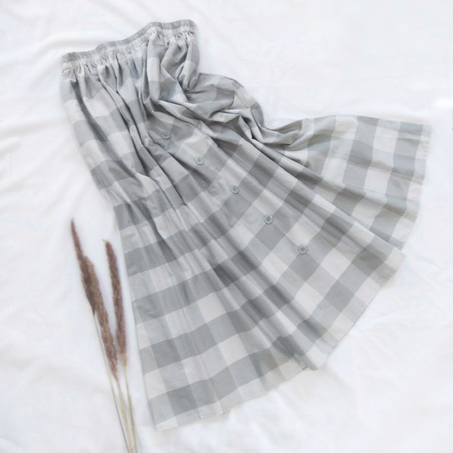 Lika Rok kotak kotak korea, rok kotak kotak wanita, rok kotak kotak maxi skirt, rok panjang jumbo
