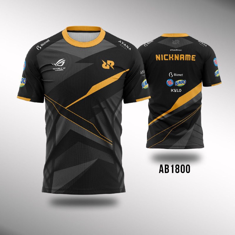 Kaos Jersey Team RRQ Evos Bigetron Onic Aura 2021 AB1800 Ukuran XS - 6 XL