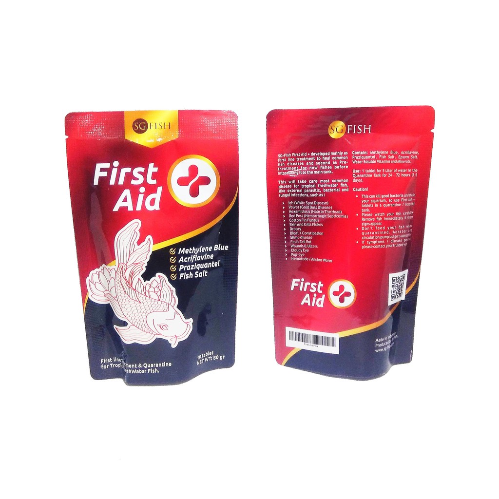 SG FISH First Aid Plus Tablet Obat Ikan Hias 80Gr