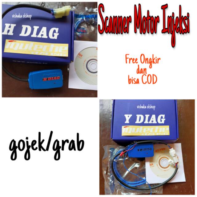 (COD) IQUTECHE Scanner Motor injeksi HONDA/YAMAHA