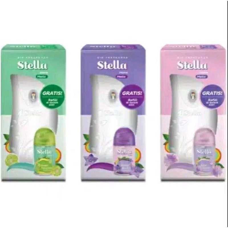 PROMO Stella matic alat + reffil dan baterai (pengharum ruangan) new