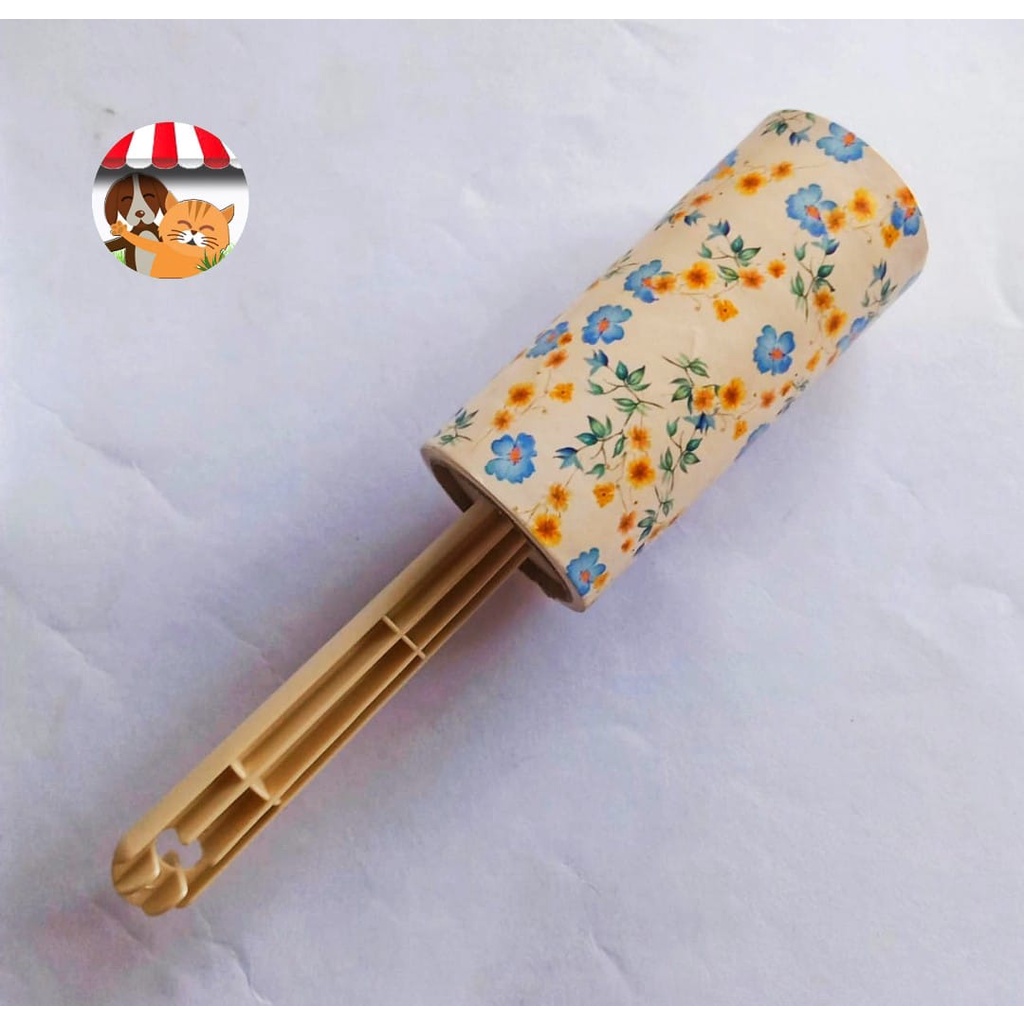 Roll Pembersih Bulu Hewan Kucing Anjing Kelinci - Lint Roller Motif Bunga - Roll Pengangkat Bulu