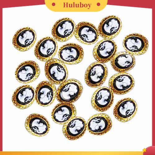 Huluboy Huluboy♡ 10pcs Dekorasi Nail Art 3D DIY Bentuk Ratu Vintage Bahan Alloy Resin