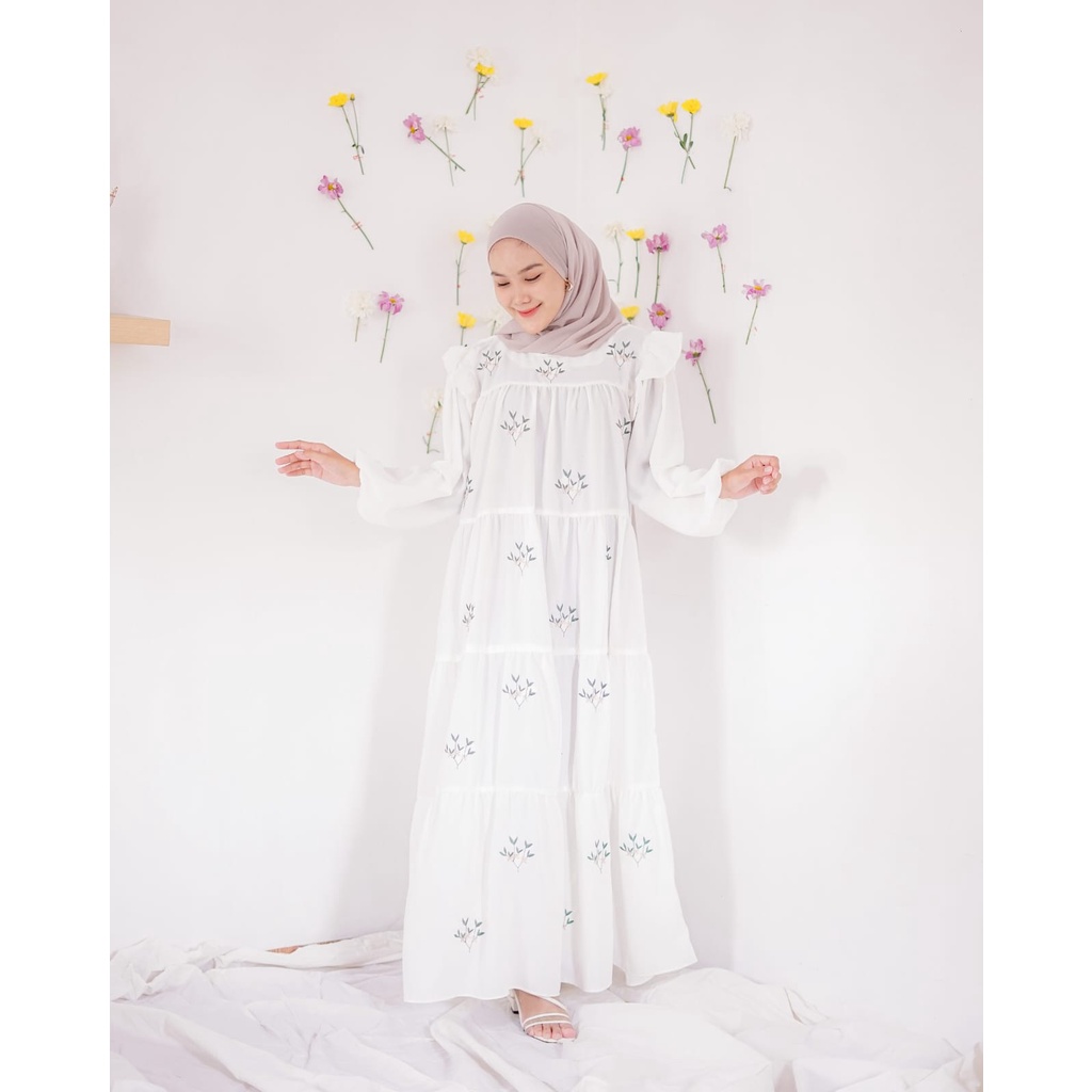 Be.gracious-AZHARI DRESS / dress bordir termurah / dress kekinian / dress lebaran