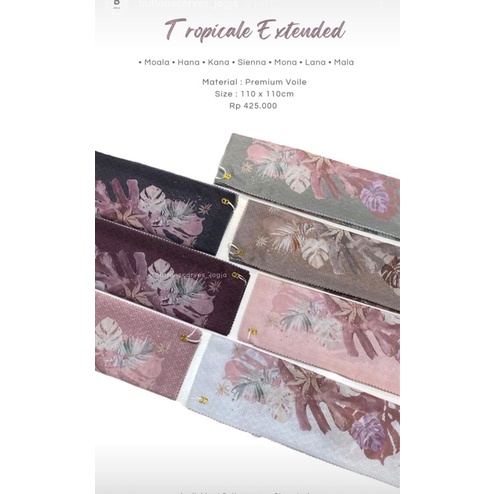 tropicale  buttonscarves