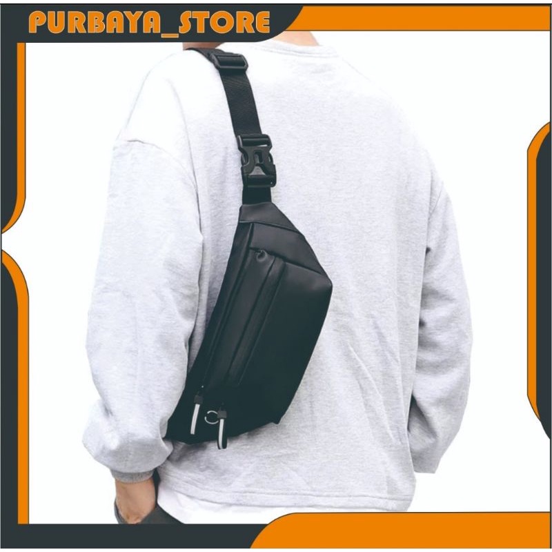 Tas Selempang Pria Anti Air//Tas Waist Bag Waterproof Cool