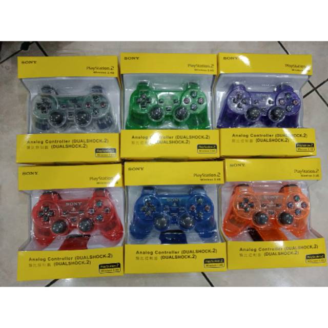 Stik Ps2 Wireless Transparan Warna / Stick Ps2 Wireless Transparan Warna