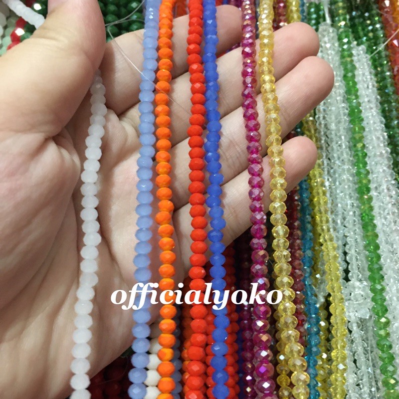 4mm Kristal Ceko / Kristal Bakpau / Kristal Donat 4mm / string