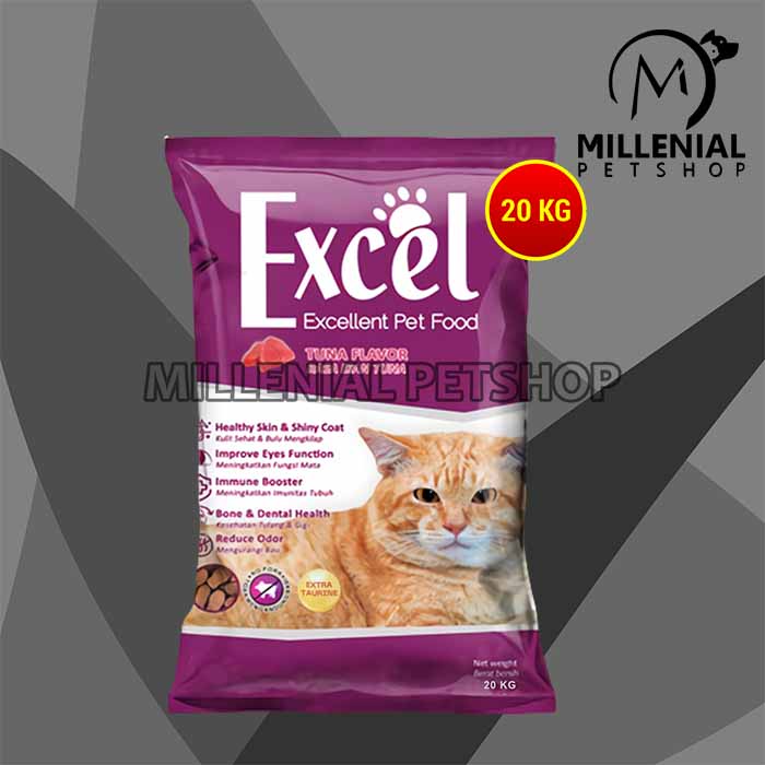 Makanan kucing excel 20 kg Dry food catfood 20kg karungan sakan