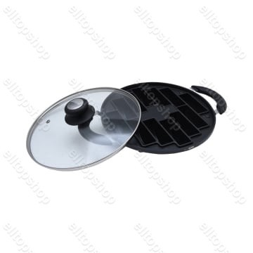 LOYANG KUE PANCONG / LOYANG PUKIS HALF ROUND DENGAN TUTUP KACA KRISCHEF