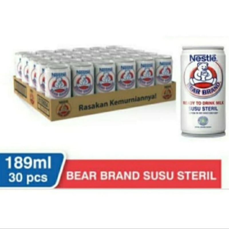 

Susu Bear Brand 189ml 1 karton isi 30pcs