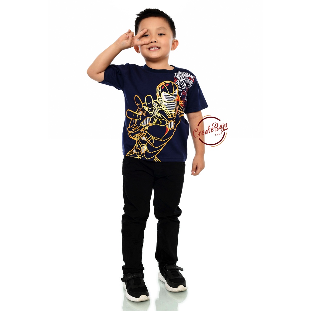 BAJU ATASAN ANAK LAKI FASHION CAPTEIN SPIDERMEN BATMEN HULUK 1-7 TAHUN KAOS ANAK LAKI SUPERHERO MURAH PART 4