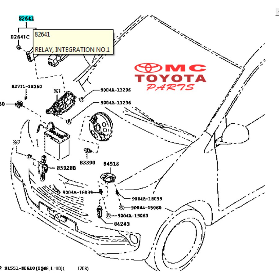 Relay Integration Induk Pusat Center All New Grand Avanza Xenia Rush Terios 82641-BZ010