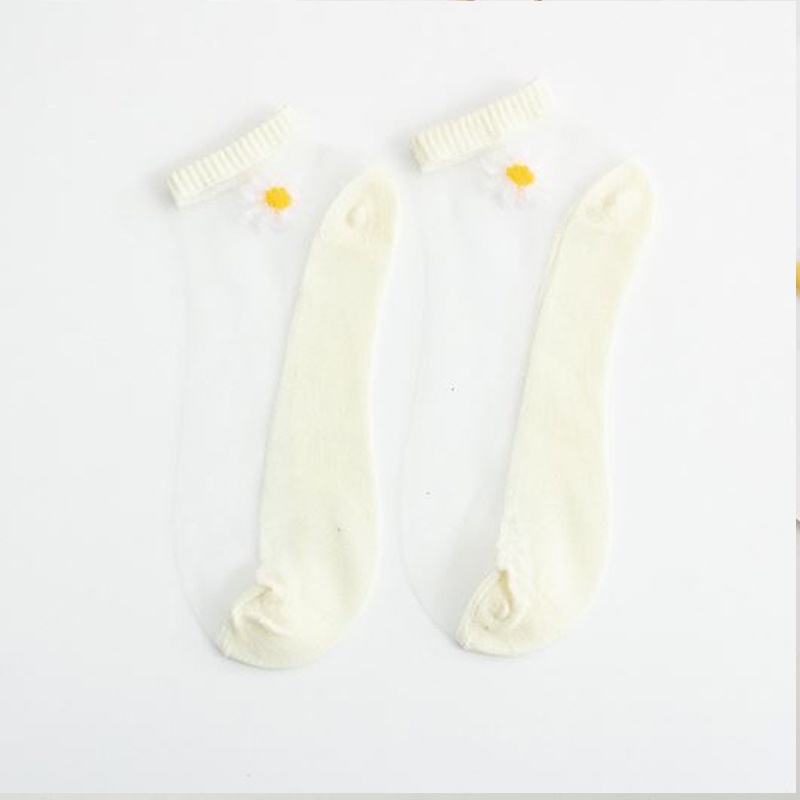 GANNISE - Kaos Kaki Polos Panjang Diatas Mata Kaki Kaoskaki Office Olahraga Fashion KK0007-KK0001 CREAM