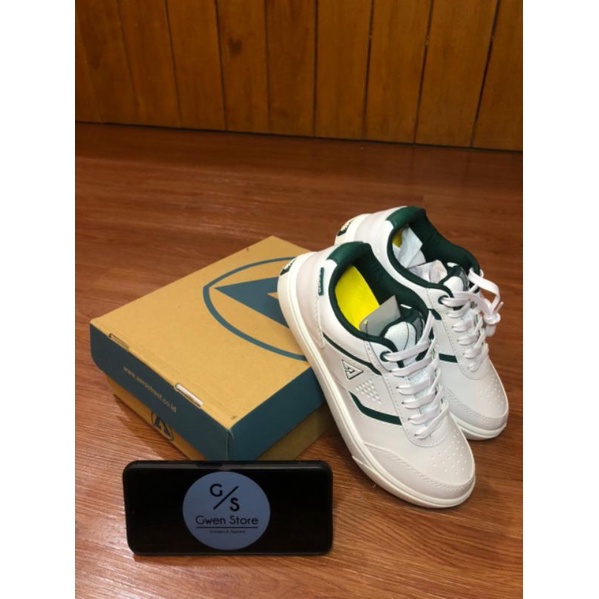 Aerostreet Tokyo Putih Army BNIB - Sepatu Sneakers Casual Pria Wanita