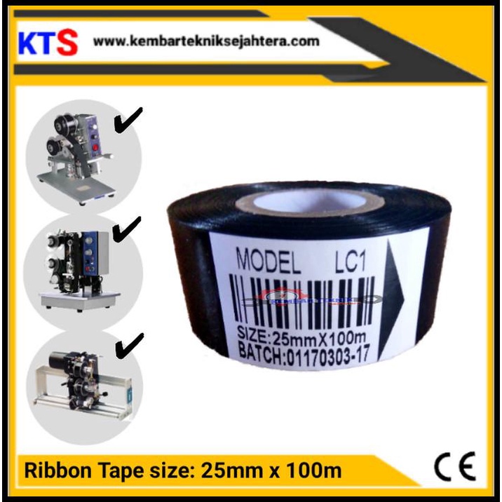 

Daisydooo | Ribon Tape Tinta Pita Lc1 25Mm X 100M Isi 12 Pcs