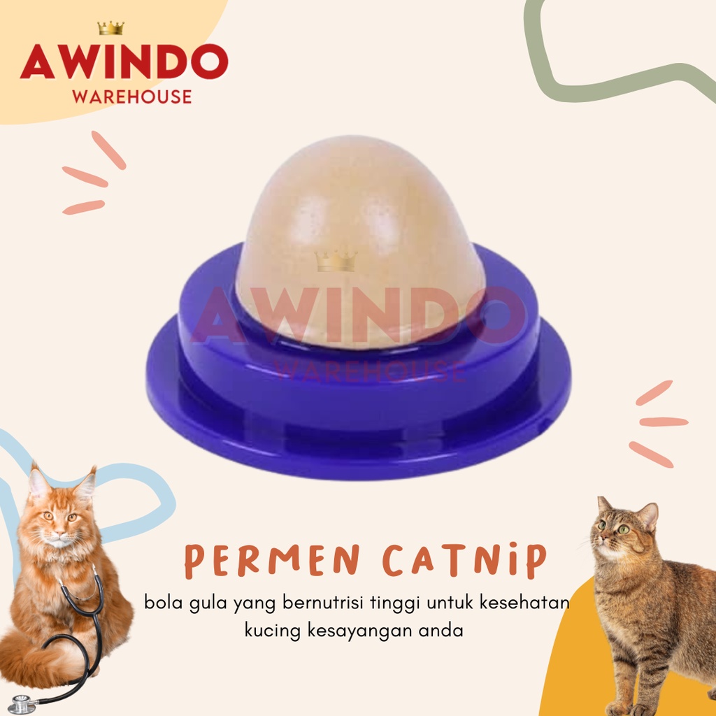 PERMEN CATNIP - Makanan Permen Bola Gula Catnip Cemilan Kesehatan Kucing Cat Kitten