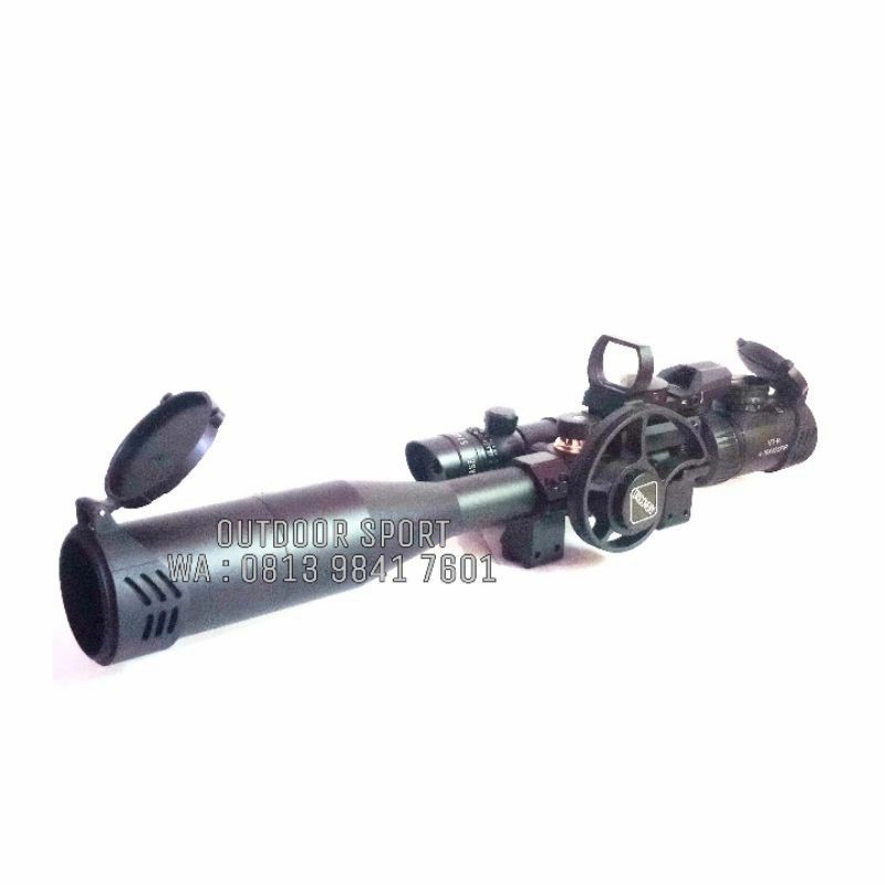 Telescope Discovery 6-24x42 SF With Holosight 4 Reticle RG Dot + Laser Scope - Teleskop Rifle Scope