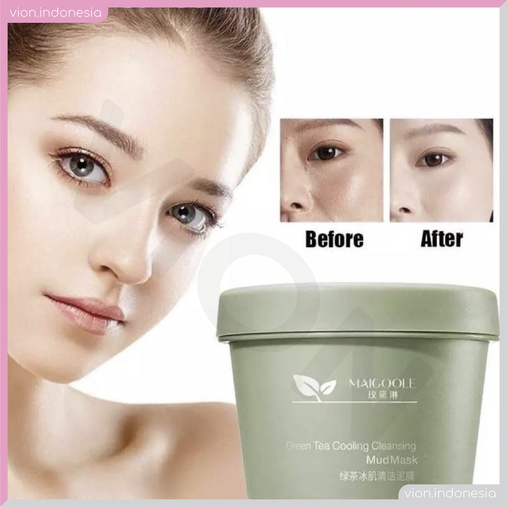 MAIGOOLE BPOM Masker Wajah Green Tea Masker Lumpur Clay Mask Mud Mask Ice Cream Mask Masker XX009