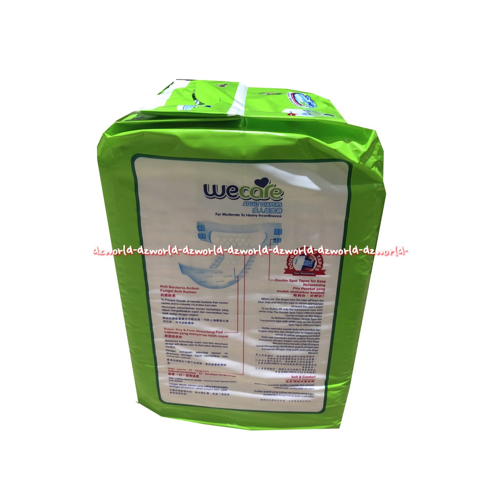 We Care Adult Diapers M 10 Popok Dewasa Wecare Hijau