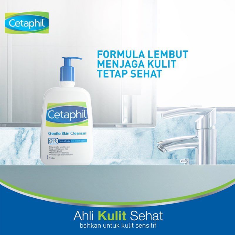 Cetaphil Gentle Skin Cleanser 1000 Ml |Pembersih Kulit Wajah Tanpa Sabun Untuk Kulit Normal&Sensitif-3