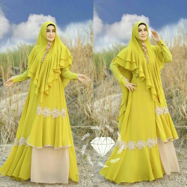 SYARI ANDREA/GAMIS SYARI/GAMIS MURAH/GAMIS SET JILBAB/GAMIS JUMBO/GROSIR TANAH ABANG/FREE ONGKIR