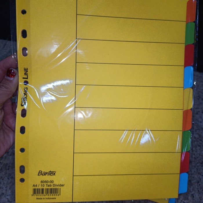 

Unik Pembatas 10 Warna A4 6050 Bantex / Index Indexes / Divider A4 Terbatas