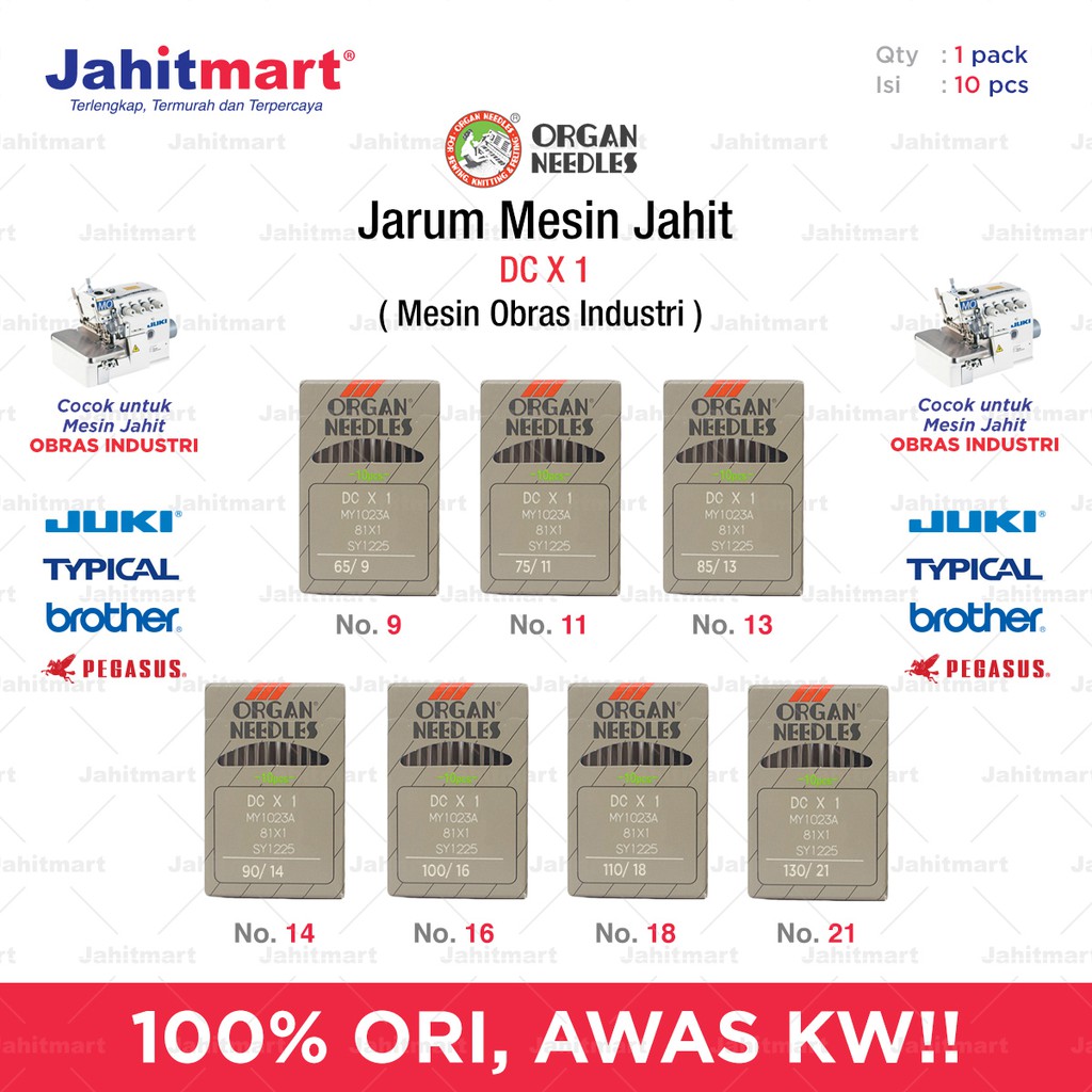 Original Jepang Jarum Organ Jarum Mesin Jahit Industri Type Dc X 1 Shopee Indonesia