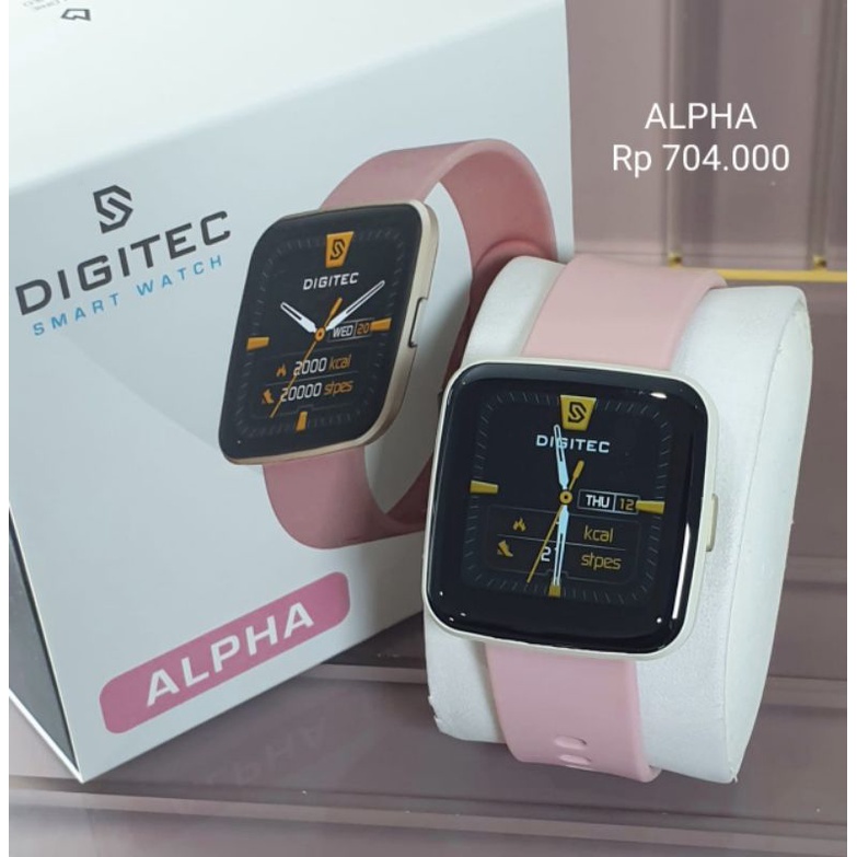 BISA COD | Jam Tangan DIGITEC Smartwatch Alpha Strap Rubber Silikon INCLUDE BOX,MANUAL BOOK & CHARGE