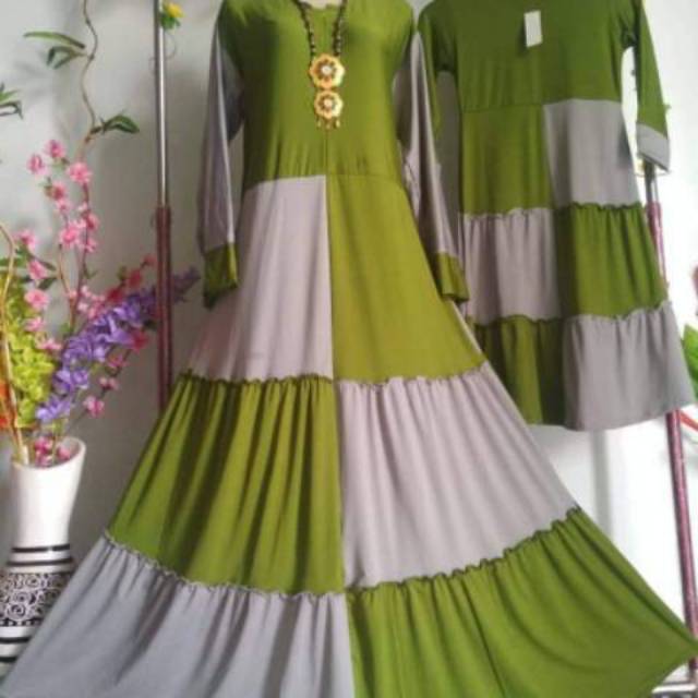 Fashion Muslim Gamis CLARA FATHIA crinkle airflow premium aksen mutiara dan ALEZA DRESS Jersey canda catur terlaris