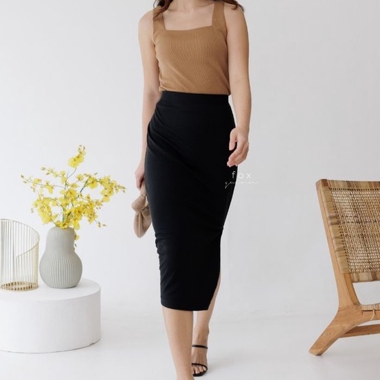 Foxquinn HANNAH SKIRT - Rok Wanita-Black