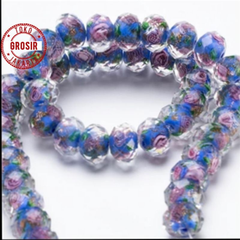 Bahan Gelang Batu Crystal Ceko Murano 8 mm 10 mm