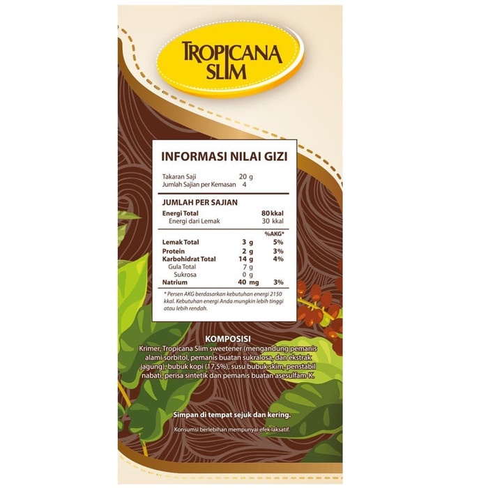 

H2J0U12J1U Tropicana Slim White Coffee (4 Sachet) - Sugar Free Hyh01Yjj