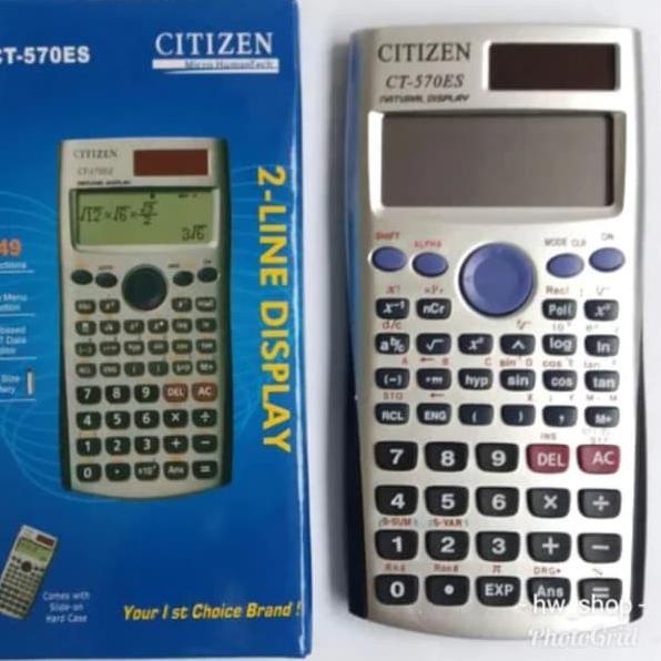 

Miliki - Kalkulator Scientific Citizen CT 570 Es . Kalkulator anak Sekolah BIG DISPLAY Citizen 570 ES