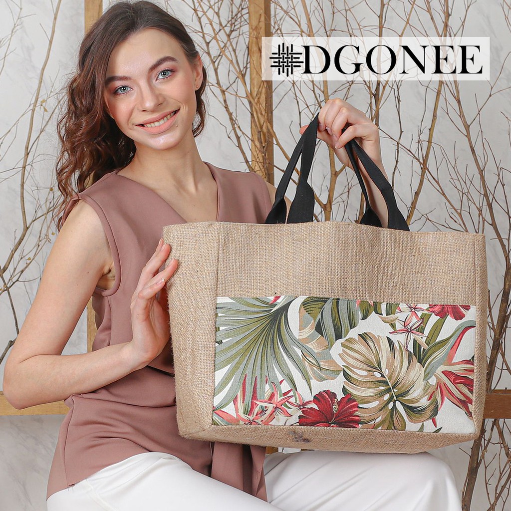TAS WANITA | TAS GONI MODEL JP05 HANDLE HITAM | DGONEE