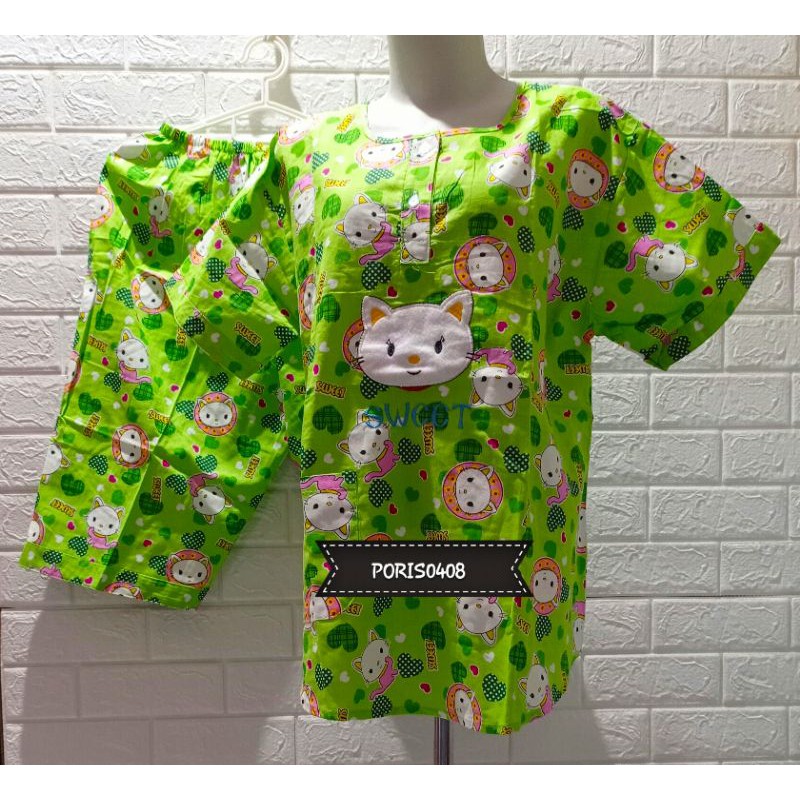 Baju Tidur HOKI Celana 3/4 Katun Wanita (sweet cat 1)