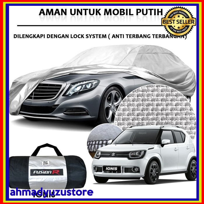 Cover Mobil / Sarung Mobil IGNIS merek FUSION R / Cover Mobil Putih