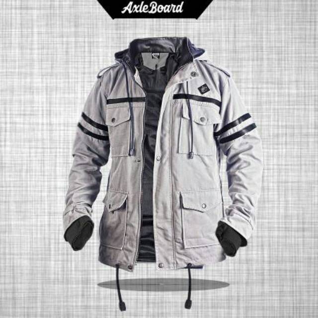 EXCLUSIVE Jacket Japan/korean style ( JAKET PARKA HOODIE FINGERLESS SEMI KULIT )