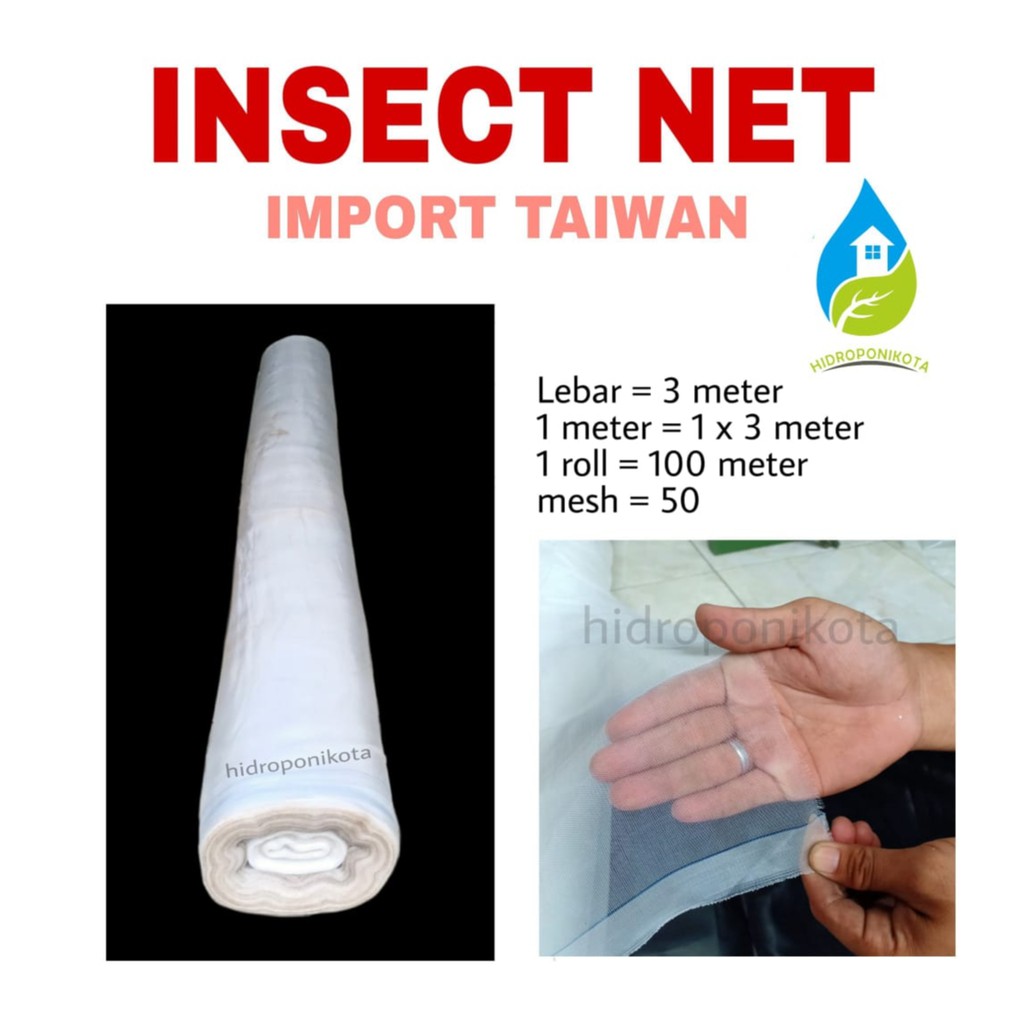 Insectnet mesh 50,. lebar 3 meter. cocok untuk anti aphid - insect net - meteran