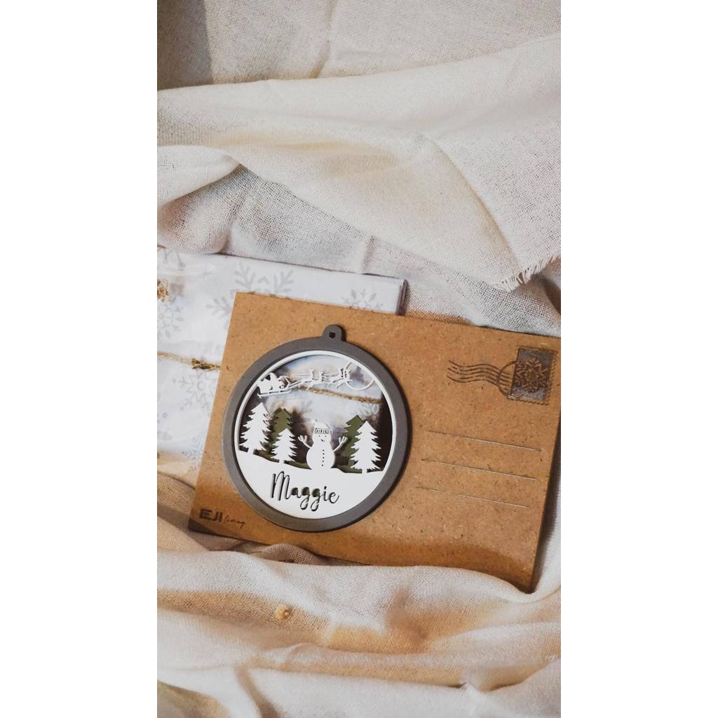 

Hiasan Natal Gantung 3D (Bisa Custom Nama) With Postcard Board