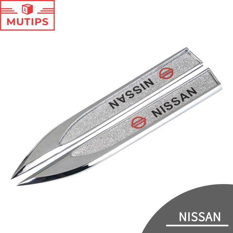 NISSAN 2 Pcs Sticker Dekorasi Panel Pintu Mobil Bahan Logam Aksen Berlian Imitasi Untuk March Juke Skyline Terrano Gtr Livina Xtrail t31 t30