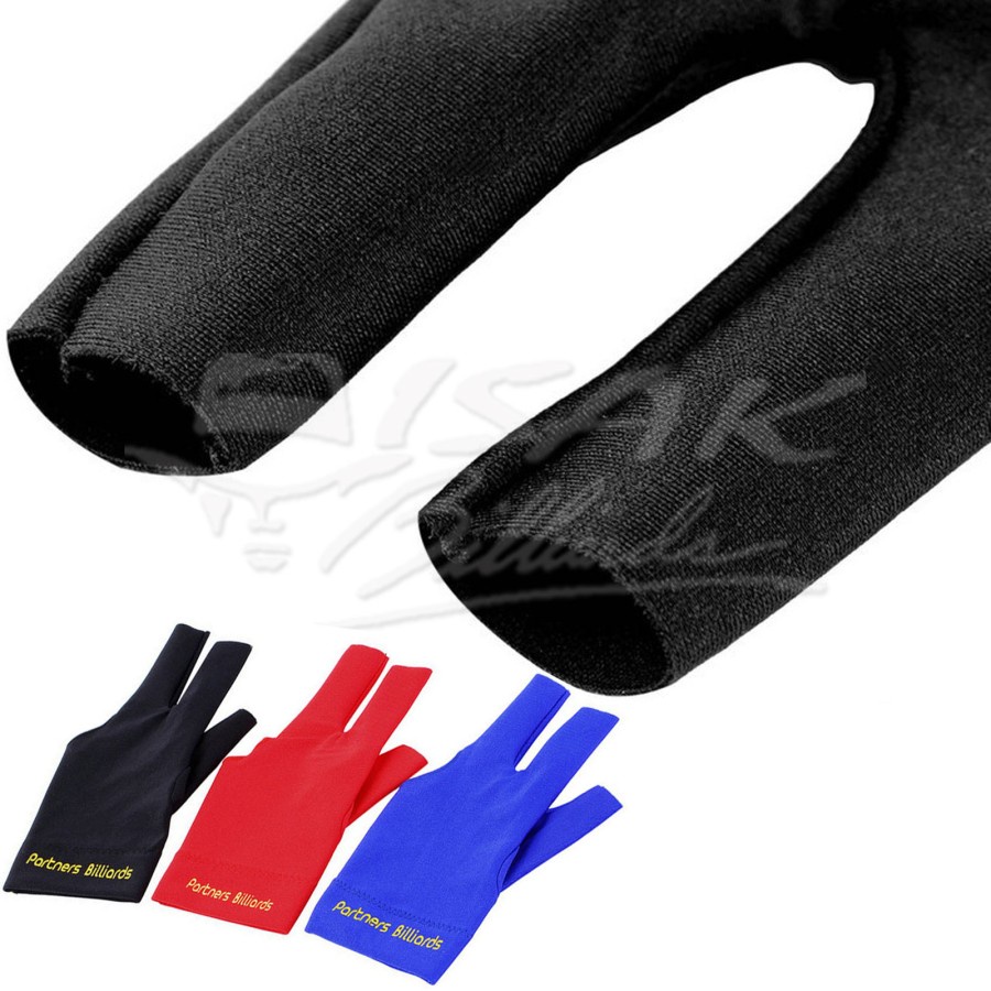 Partner 3-Finger Billiard Gloves - Lycra - Sarung Tangan Biliar Biru