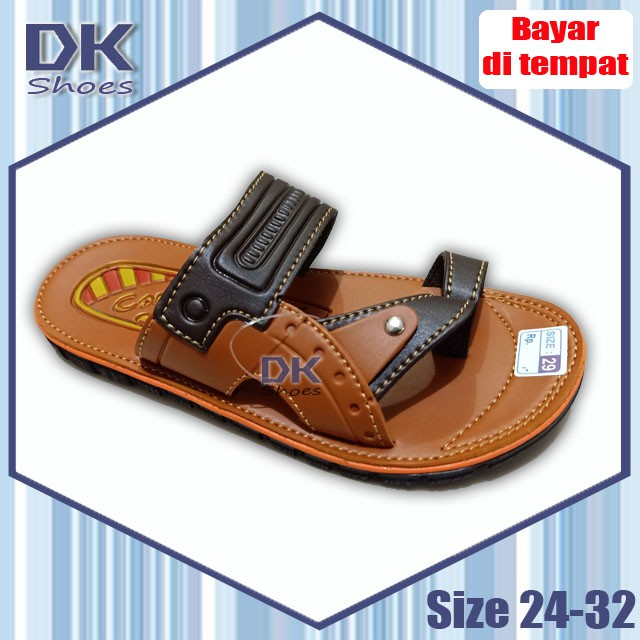 Contest 24-33 / Sandal Selop Santai Formal Anak Laki / Sandal Imitasi Kulit Anak