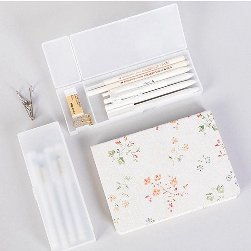 LANFY Kotak Pensil 1pcs Simple Untuk Pelajar Bahan PP Hadiah Anak Frosted Stationery Case