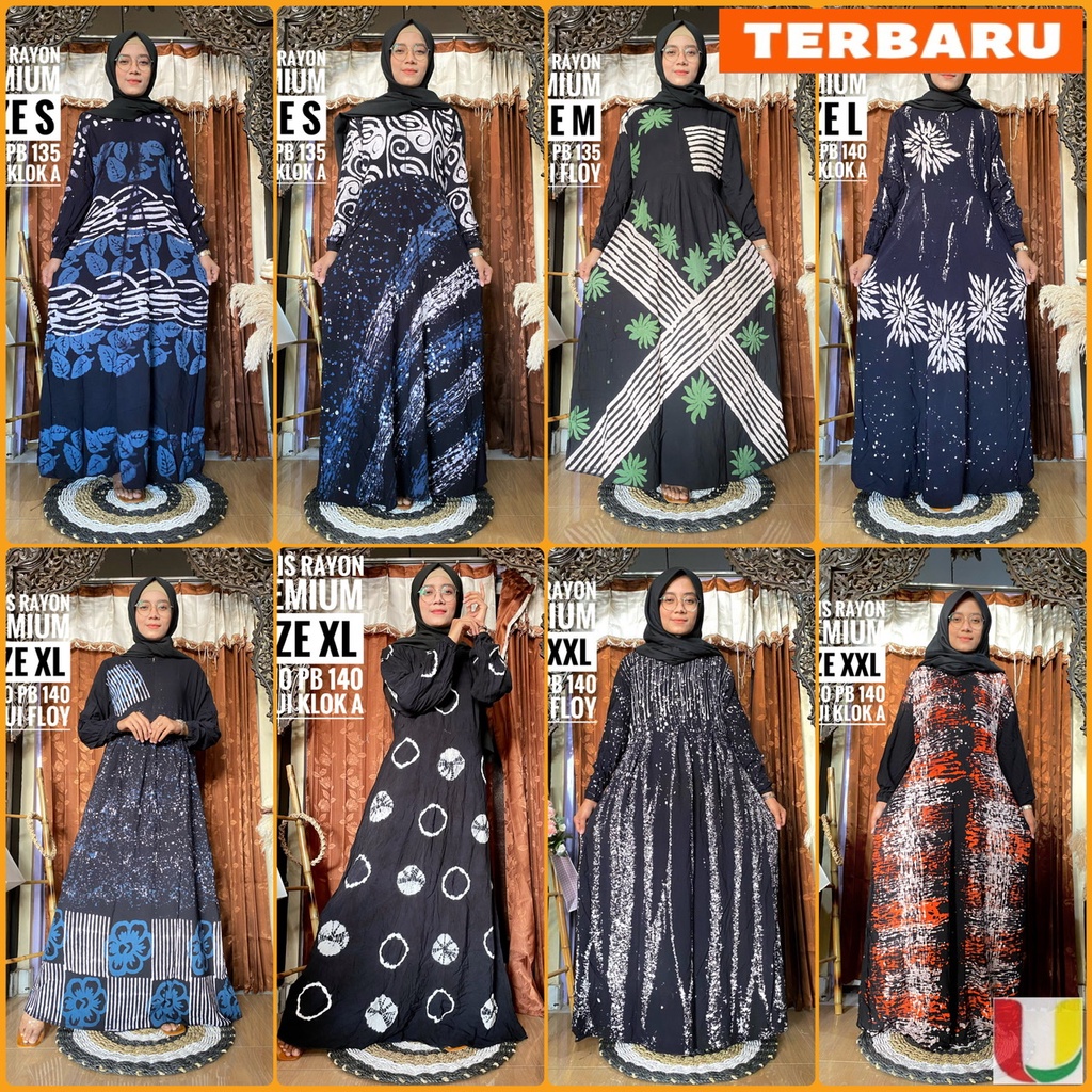 BATIK USMAN Terbaru Gamis twill rayon ori pelangi gamis twil tie dye