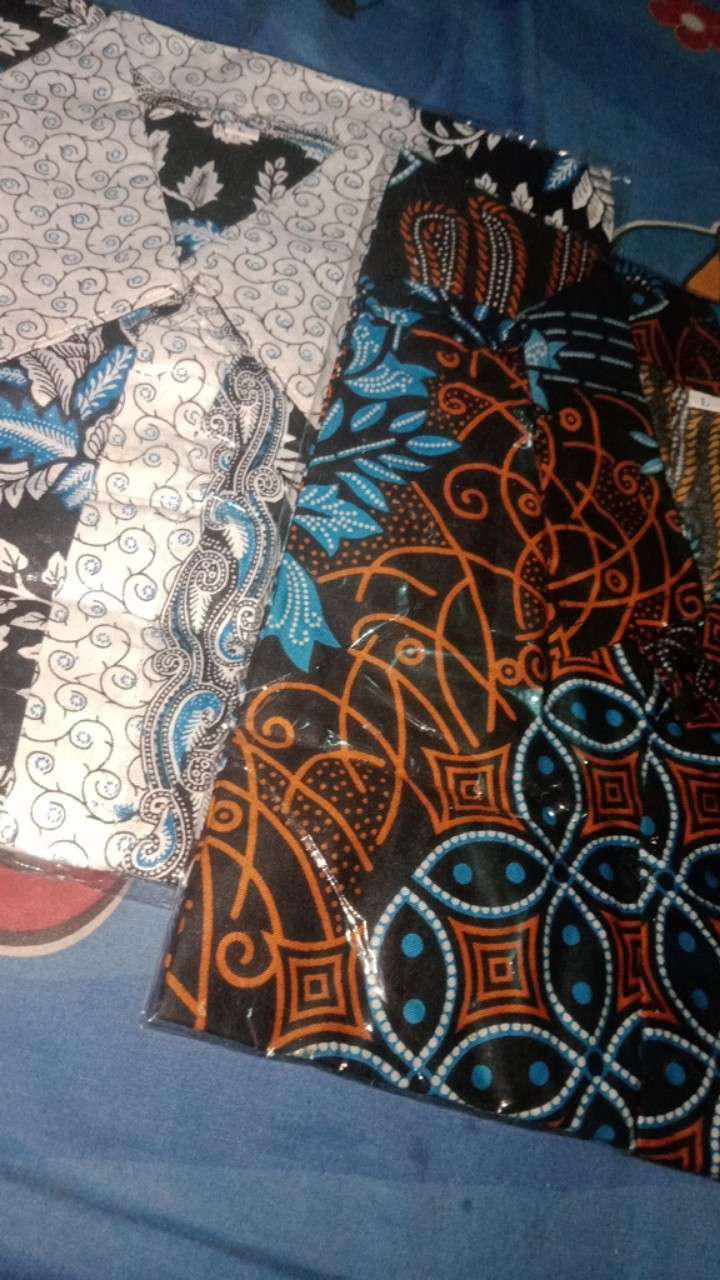 Kemeja Batik Pria Lengan Panjang Size M L Xl Xxl Bswart Batik Hrb026 Kenongo Hem Panjang Padi