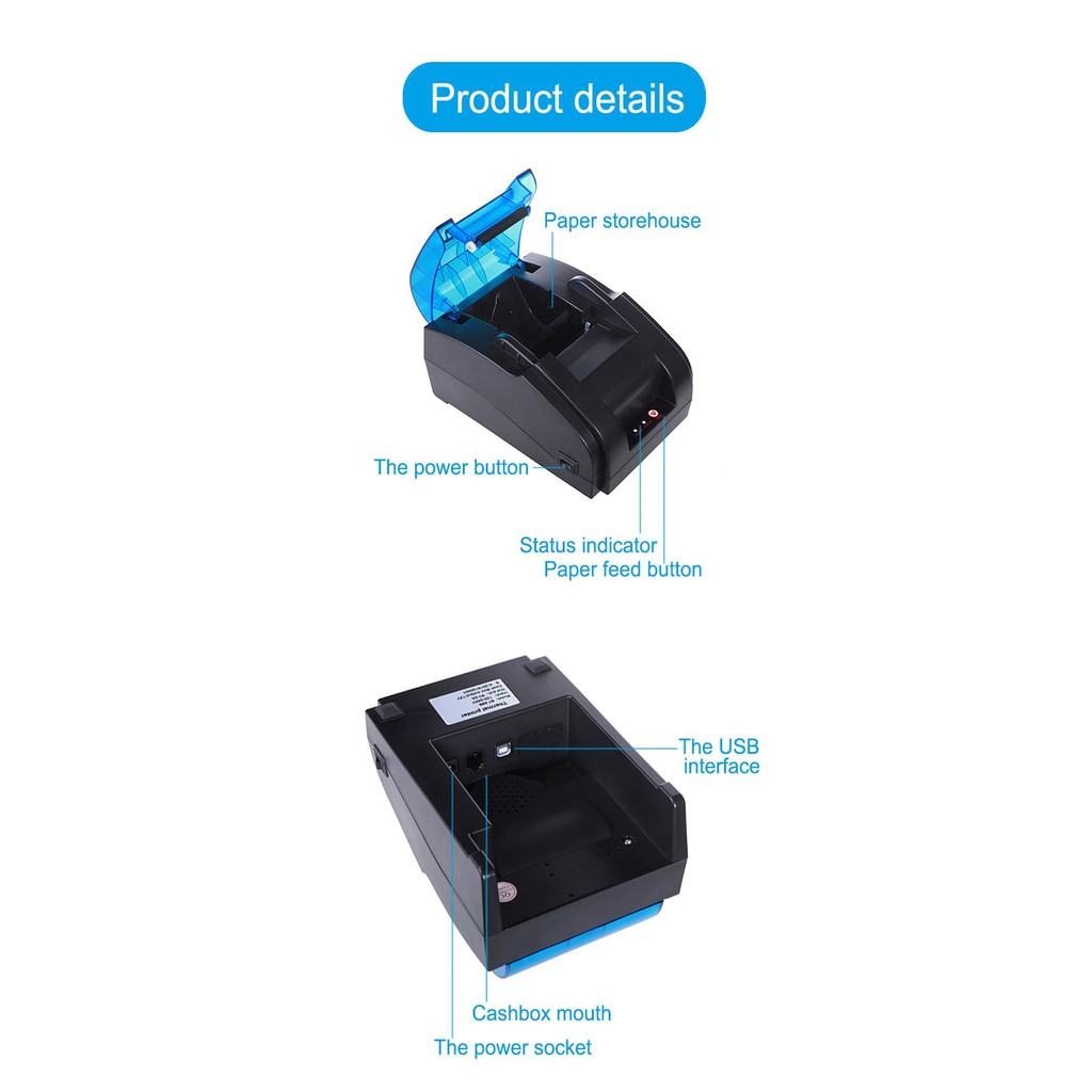 Printer Thermal Bluetooth Eppos EP RPP02N 58MM Usb Bluetooth Support Mokapos