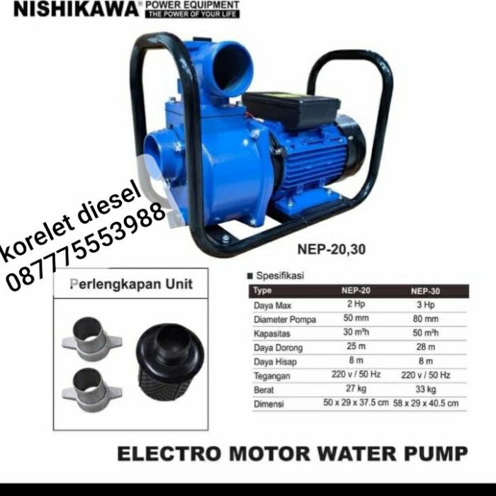 Pompa Alkon Listrik NEP30 NISHIKAWA 3inch