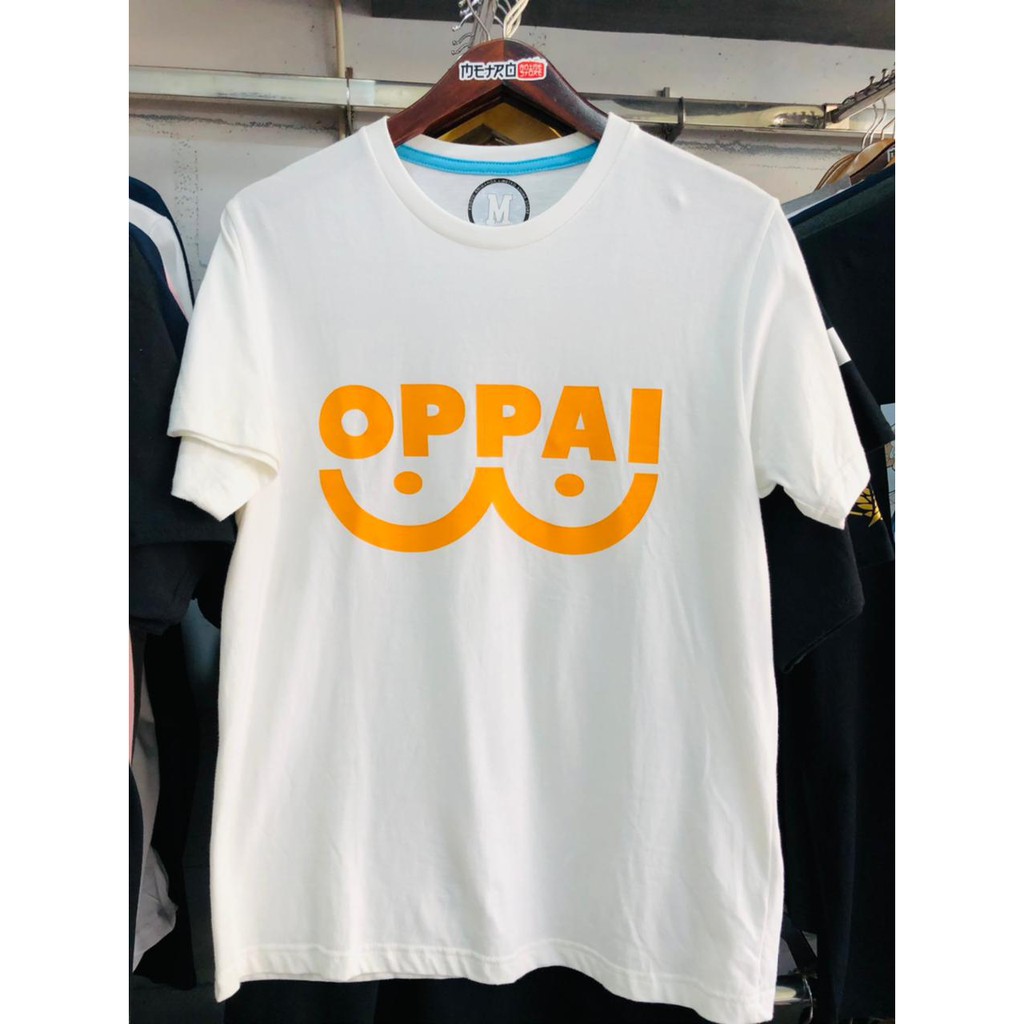 Tshirt Oppai White Saitama One Punch Man Anime